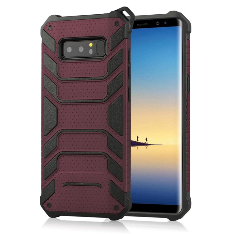 ANGIBABE Spider Series for Samsung Galaxy Note 8 N950 TPU+PC Hybrid Shockproof Protection Back Cover - Wine Red-1