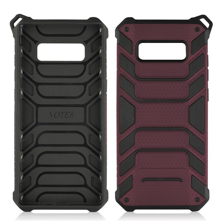 ANGIBABE Spider Series for Samsung Galaxy Note 8 N950 TPU+PC Hybrid Shockproof Protection Back Cover - Wine Red-2