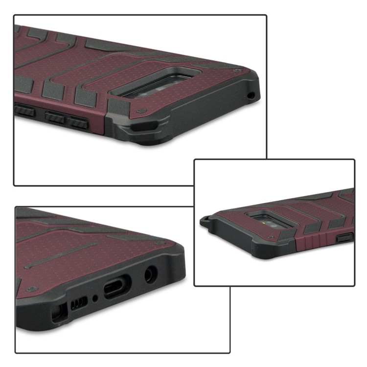 ANGIBABE Spider Series for Samsung Galaxy Note 8 N950 TPU+PC Hybrid Shockproof Protection Back Cover - Wine Red-4