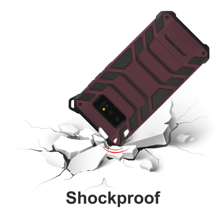 ANGIBABE Spider Series for Samsung Galaxy Note 8 N950 TPU+PC Hybrid Shockproof Protection Back Cover - Wine Red-5