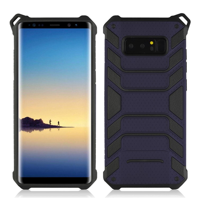ANGIBABE Spider Series TPU+Plastic Hybrid Shockproof Back Shell for Samsung Galaxy Note 8 N950 - Dark Blue-3