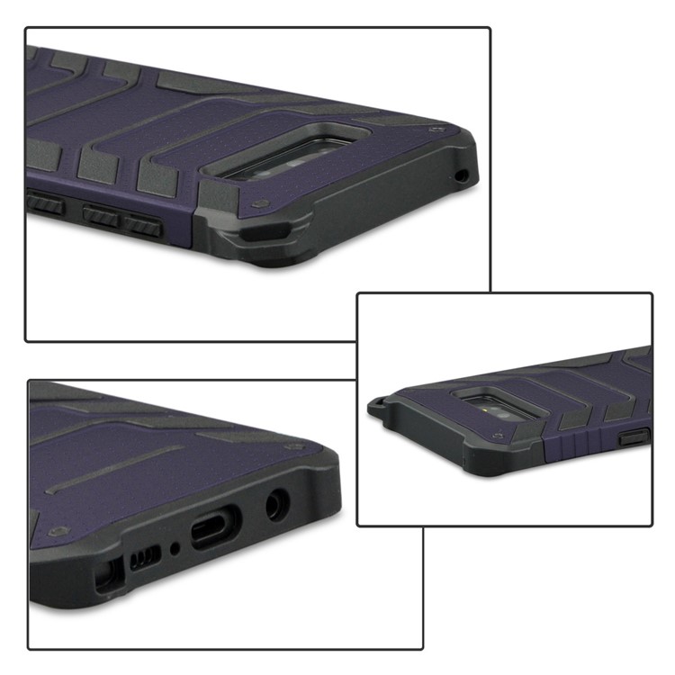 ANGIBABE Spider Series TPU+Plastic Hybrid Shockproof Back Shell for Samsung Galaxy Note 8 N950 - Dark Blue-4