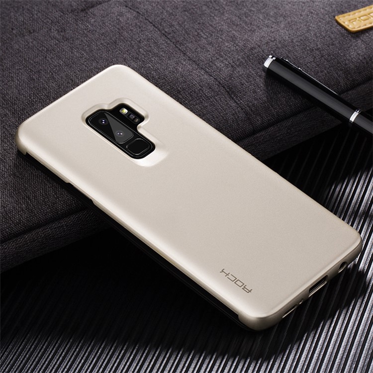 Rock невидимый вид pc tpu флип корпус корпуса для samsung galaxy s9 + sm-g965 - золото