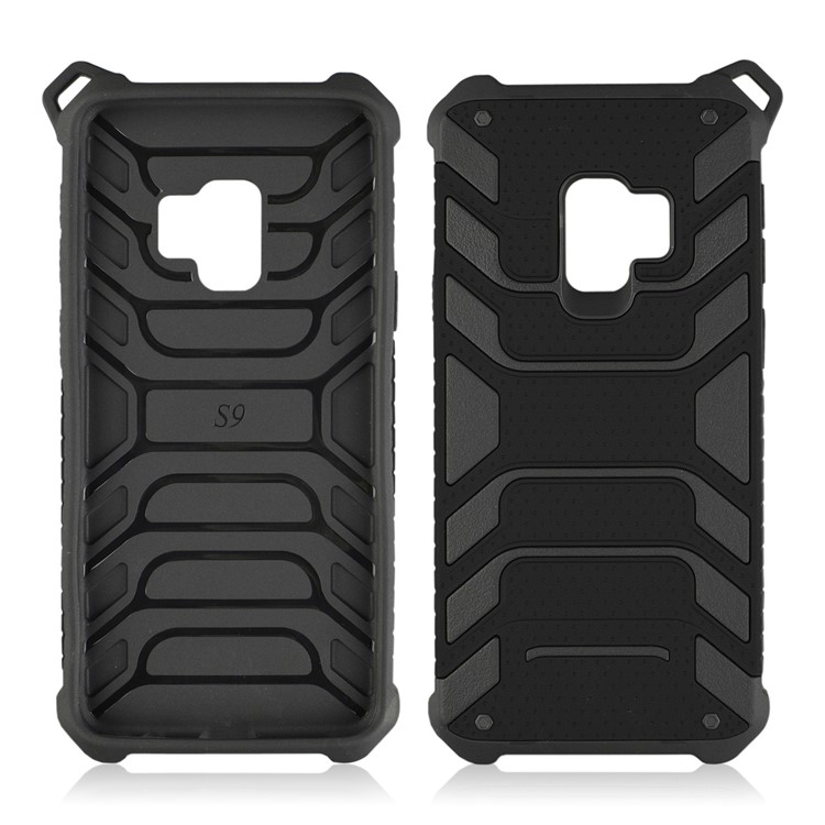 ANGIBABE Spider Series for Samsung Galaxy S9 SM-G960 TPU+PC Hybrid Shockproof Mobile Case - Black-2