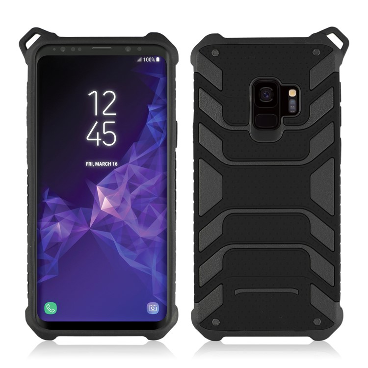 ANGIBABE Spider Series for Samsung Galaxy S9 SM-G960 TPU+PC Hybrid Shockproof Mobile Case - Black-3