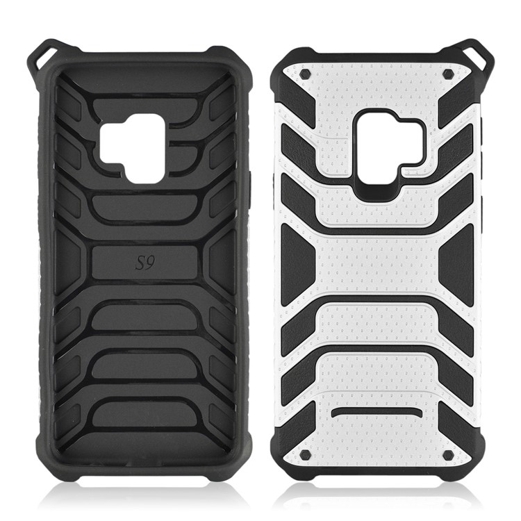 ANGIBABE Spider Series for Samsung Galaxy S9 SM-G960 TPU+PC Hybrid Shockproof Mobile Cover - Silver-2