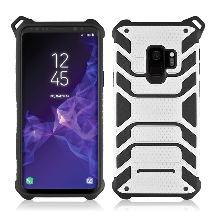 ANGIBABE Spider Series for Samsung Galaxy S9 SM-G960 TPU+PC Hybrid Shockproof Mobile Cover - Silver-3