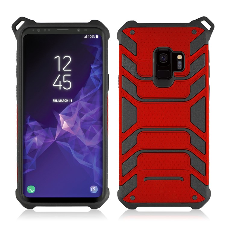 ANGIBABE Spider Series for Samsung Galaxy S9 SM-G960 TPU+PC Hybrid Shockproof Cell Phone Case - Red-3