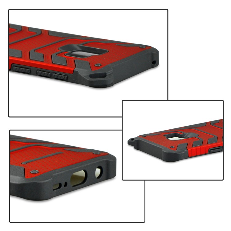 ANGIBABE Spider Series for Samsung Galaxy S9 SM-G960 TPU+PC Hybrid Shockproof Cell Phone Case - Red-4