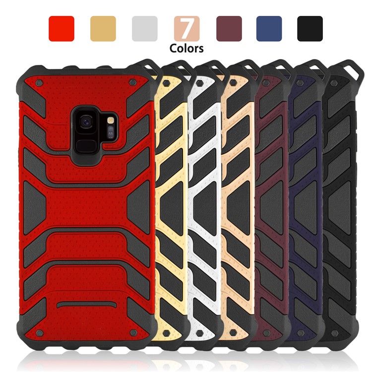 ANGIBABE Spider Series for Samsung Galaxy S9 SM-G960 TPU+PC Hybrid Shockproof Cell Phone Case - Red-7