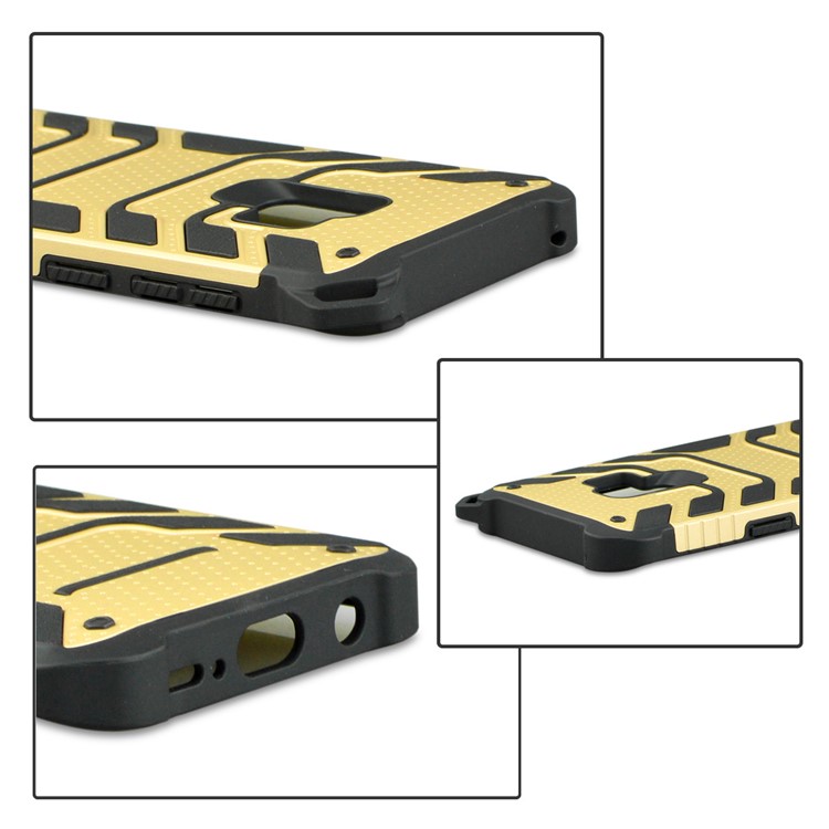 ANGIBABE Spider Series TPU+PC Hybrid Shockproof Back Case for Samsung Galaxy S9 SM-G960 - Gold-4