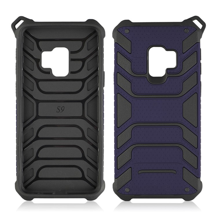 ANGIBABE Spider Series TPU+PC Hybrid Shockproof Protective Case for Samsung Galaxy S9 SM-G960 - Dark Blue-2