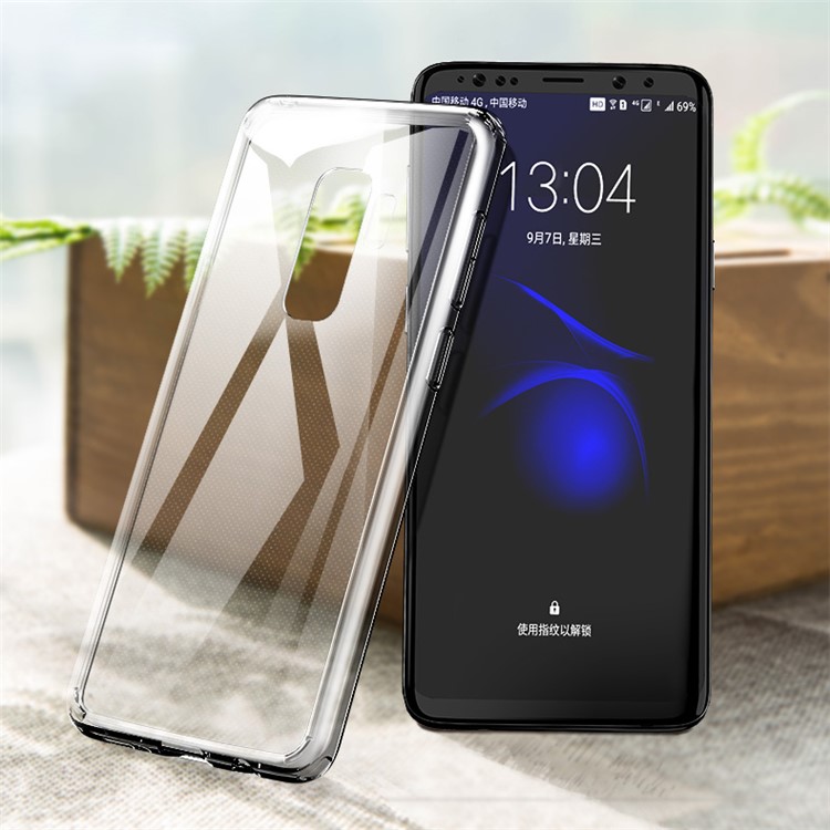 

ROCK Pure Series Transparent TPU + PC Hybrid Casing for Samsung Galaxy S9+ SM-G965 - Black