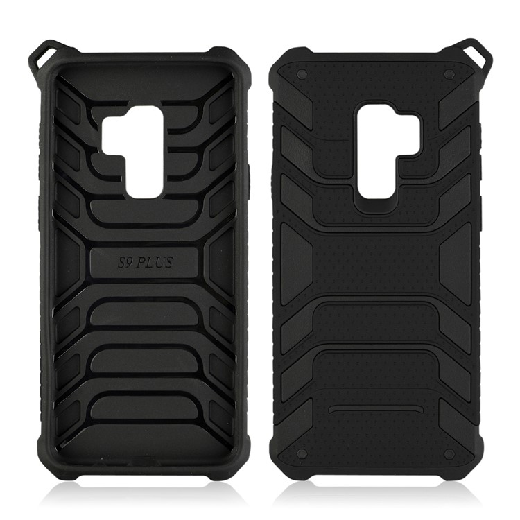 ANGIBABE Spider Series TPU+PC Shockproof Hybrid Case for Samsung Galaxy S9 Plus SM-G965 - Black-2
