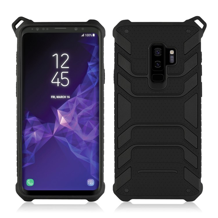 ANGIBABE Spider Series TPU+PC Shockproof Hybrid Case for Samsung Galaxy S9 Plus SM-G965 - Black-3