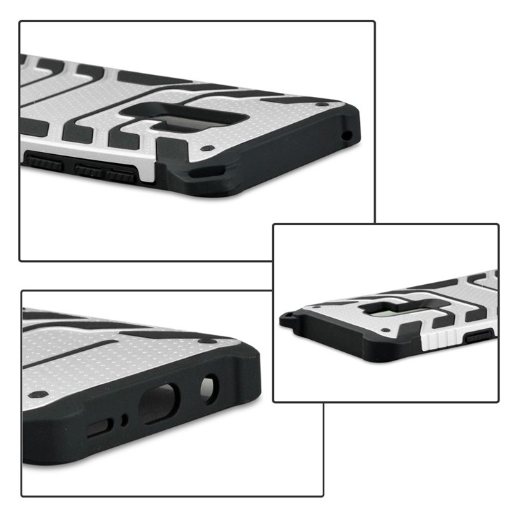 ANGIBABE Spider Series TPU+PC Shockproof Hybrid Cover for Samsung Galaxy S9 Plus SM-G965 - Silver-4