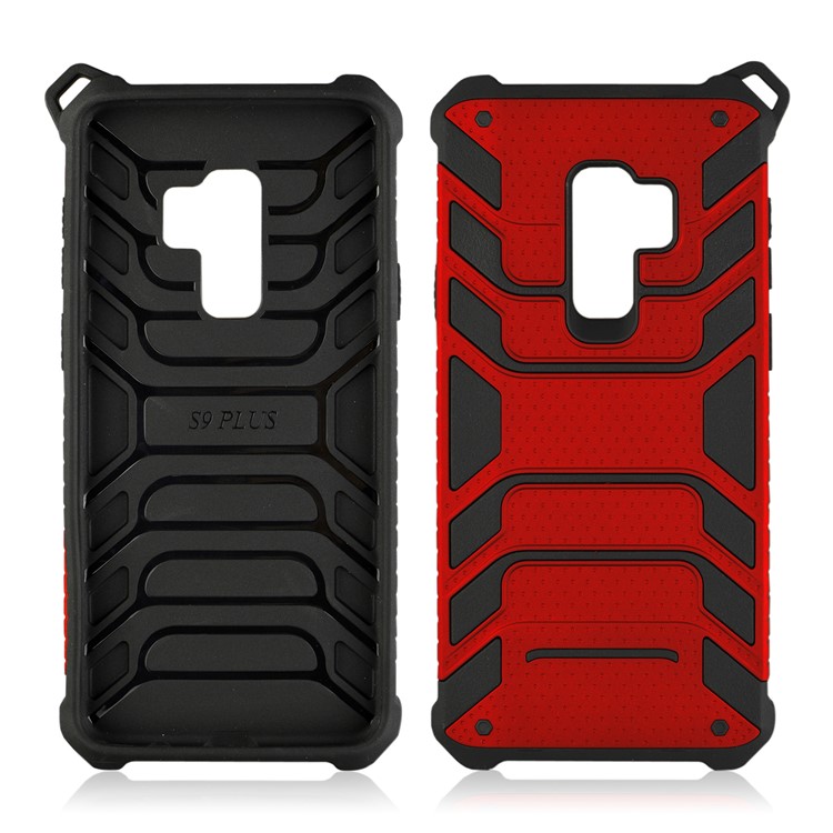ANGIBABE Spider Series TPU+PC Shockproof Hybrid Back Case for Samsung Galaxy S9 Plus SM-G965 - Red-2