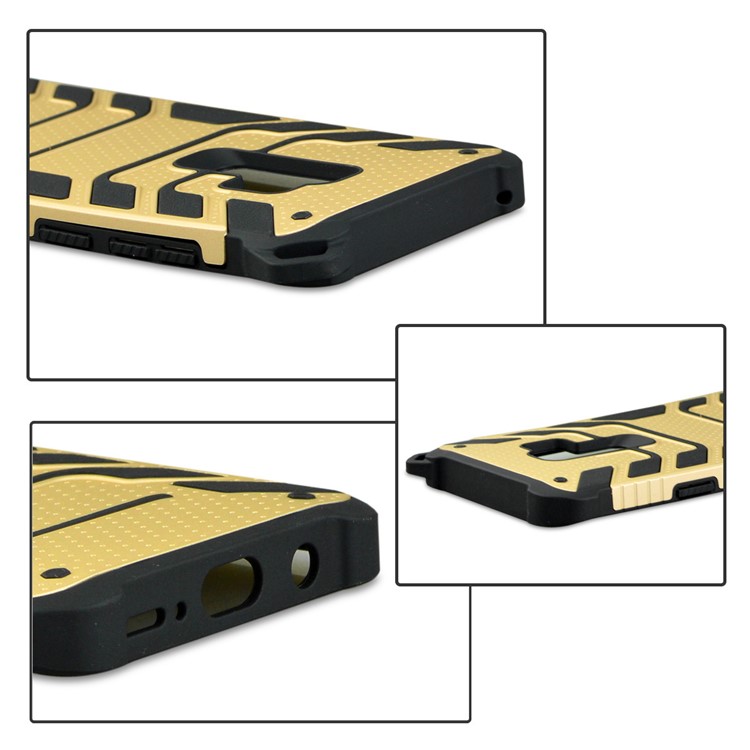 ANGIBABE Spider Series TPU+PC Shockproof Hybrid Back Case for Samsung Galaxy S9 Plus SM-G965 - Gold-4