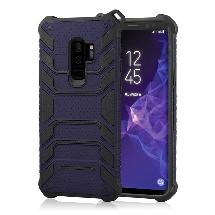 ANGIBABE Spider Series TPU+PC Shockproof Mobile Phone Cover for Samsung Galaxy S9 Plus SM-G965 - Dark Blue-1