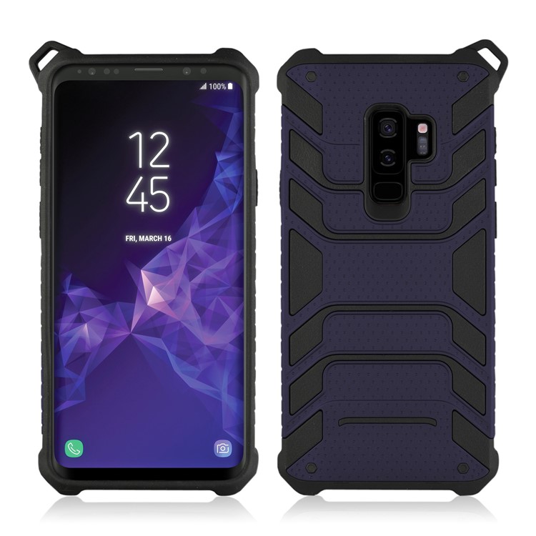 ANGIBABE Spider Series TPU+PC Shockproof Mobile Phone Cover for Samsung Galaxy S9 Plus SM-G965 - Dark Blue-3