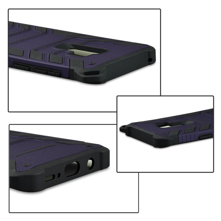ANGIBABE Spider Series TPU+PC Shockproof Mobile Phone Cover for Samsung Galaxy S9 Plus SM-G965 - Dark Blue-4