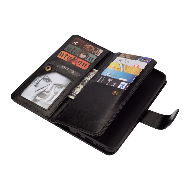 Detachable 9 Card Slots Leather Wallet Case for Samsung Galaxy S9+ SM-G965 - Black-5