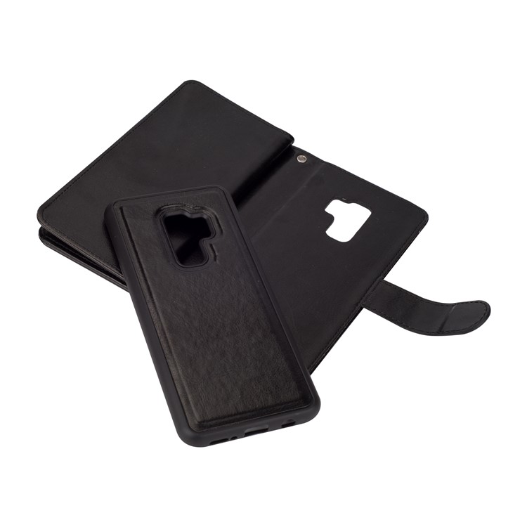 Detachable 9 Card Slots Leather Wallet Case for Samsung Galaxy S9+ SM-G965 - Black-6