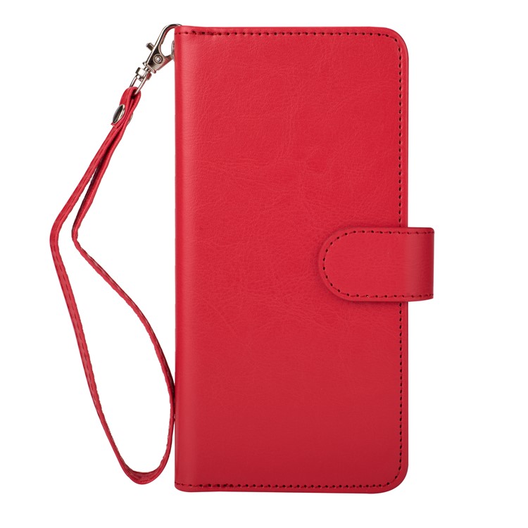 Detachable 9 Card Slots Leather Wallet Cover for Samsung Galaxy S9+ SM-G965 - Red-2