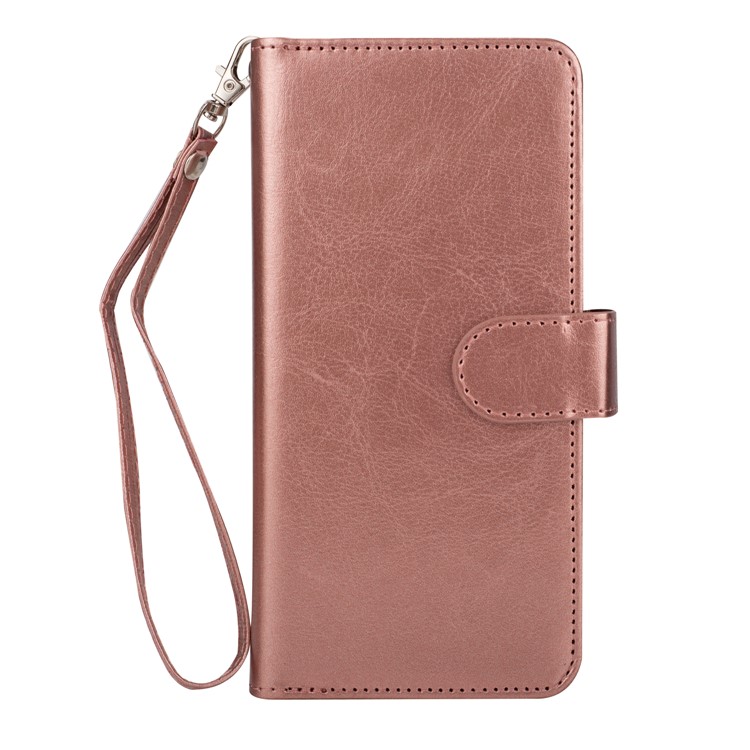 Detachable 9 Card Slots PU Leather Wallet Case for Samsung Galaxy S9+ SM-G965 - Rose Gold-2
