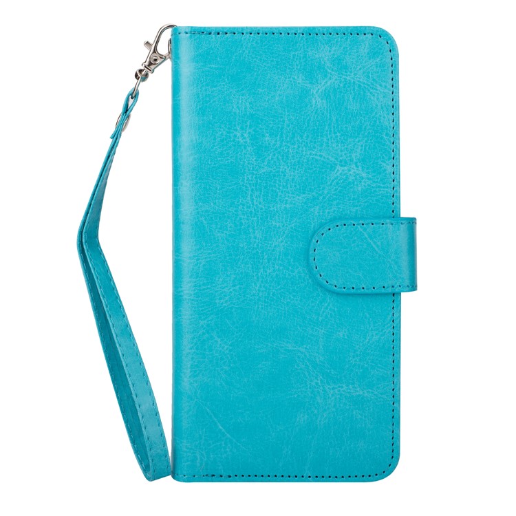 Detachable 9 Card Slots Leather Wallet Case Cover for Samsung Galaxy S9+ SM-G965 - Blue-2