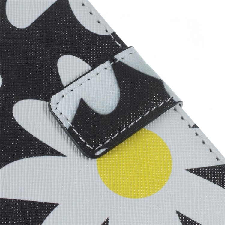 Wallet Leather Stand Cover for Samsung Galaxy S7 - Daisy Flower-7