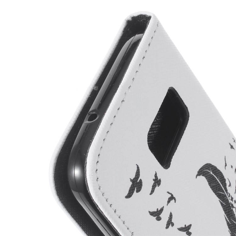 Wallet Leather Flip Case for Samsung Galaxy S7 - Feather & Birds-7