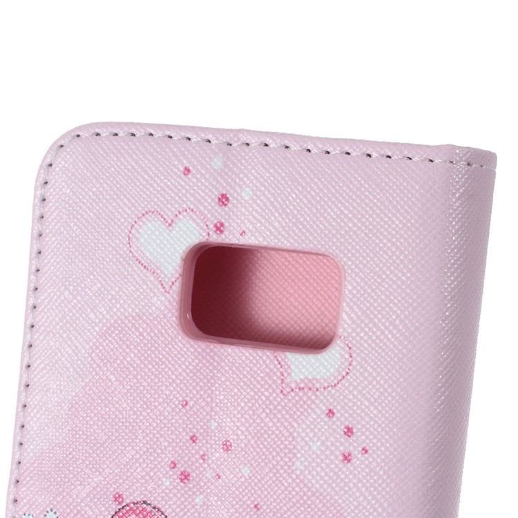 Wallet Leather Phone Cover for Samsung Galaxy S7 - Cute Bear-7