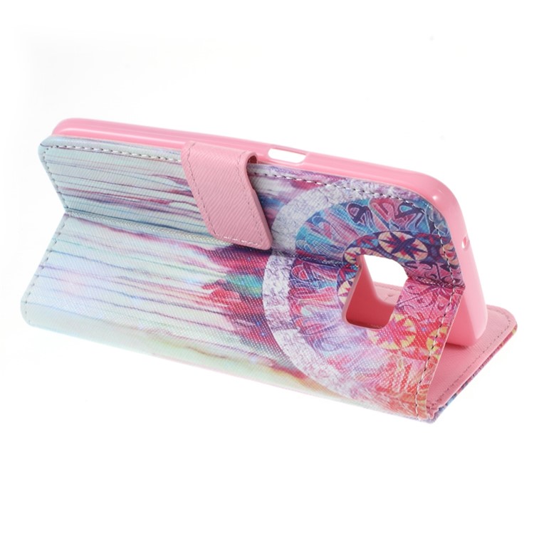 Wallet Leather Shell for Samsung Galaxy S7 - Watercolor Dream Catcher-4