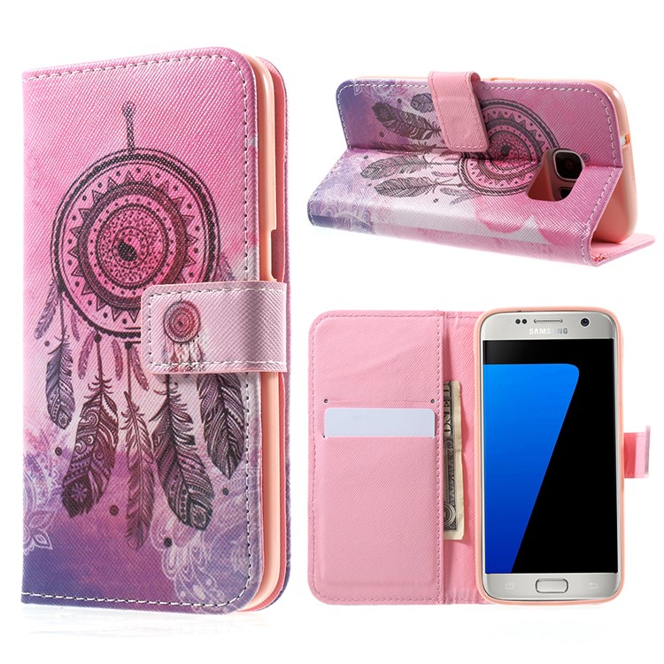 Wallet Leather Protective Cover for Samsung Galaxy S7 - Windbell-1