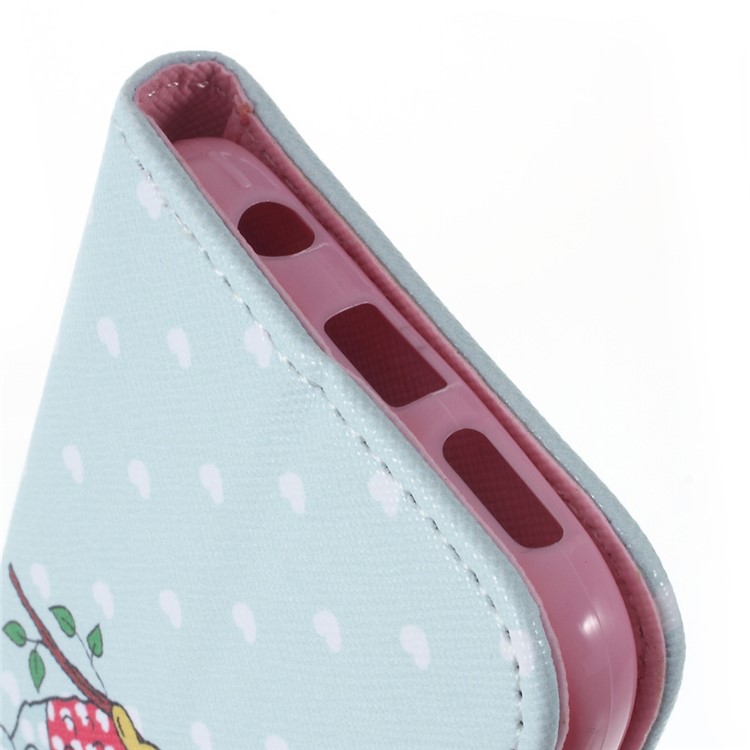 Wallet Leather Shell Cover for Samsung Galaxy S7 - Owl & Hearts-8