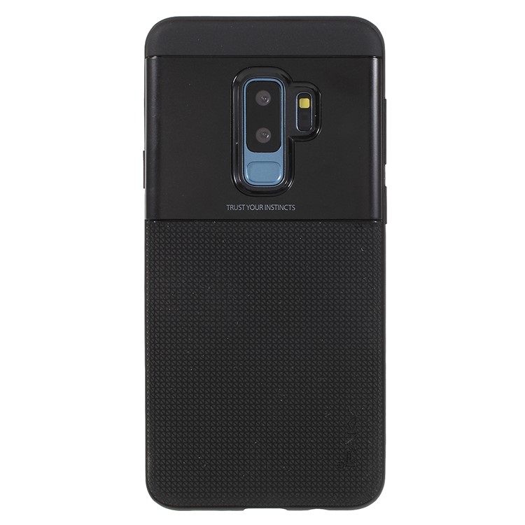 IPAKY PC + TPU Combo Grid Pattern Case Accessory for Samsung Galaxy S9 Plus SM-G965 - Black-2