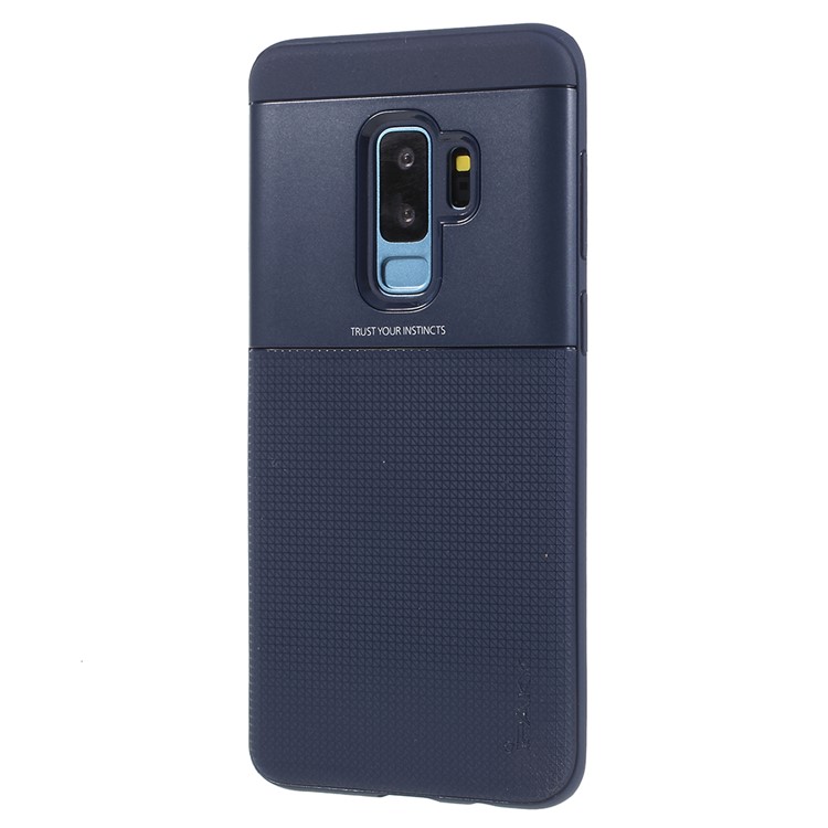 IPAKY PC + TPU Combo Grid Pattern Cover Accessory for Samsung Galaxy S9 Plus SM-G965 - Blue-2