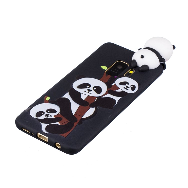 3D Cute Doll Pattern Printing TPU Back Case for Samsung Galaxy S9 SM-G960 - Lovely Pandas-2