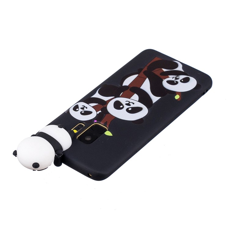 3D Cute Doll Pattern Printing TPU Back Case for Samsung Galaxy S9 SM-G960 - Lovely Pandas-3