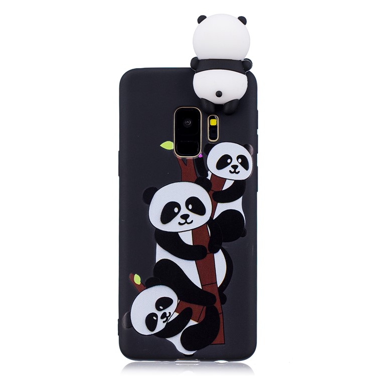 3D Cute Doll Pattern Printing TPU Back Case for Samsung Galaxy S9 SM-G960 - Lovely Pandas-4