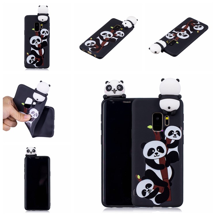 3D Cute Doll Pattern Printing TPU Back Case for Samsung Galaxy S9 SM-G960 - Lovely Pandas-7