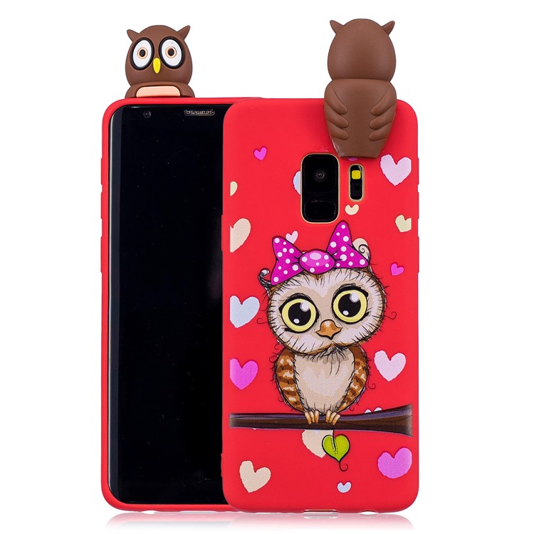 3D Cute Doll Pattern Printing TPU Phone Case for Samsung Galaxy S9 SM-G960 - Female Owl-1