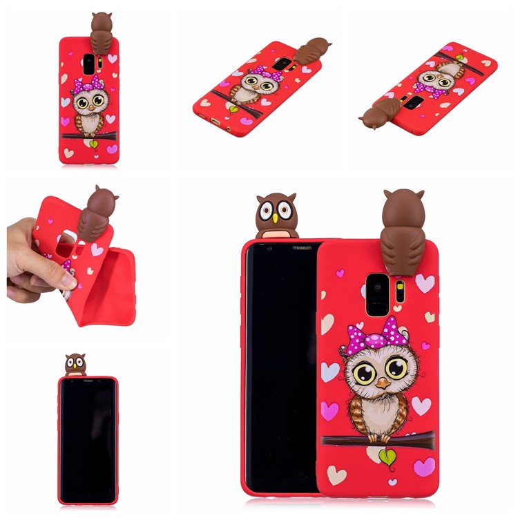3D Cute Doll Pattern Printing TPU Phone Case for Samsung Galaxy S9 SM-G960 - Female Owl-7