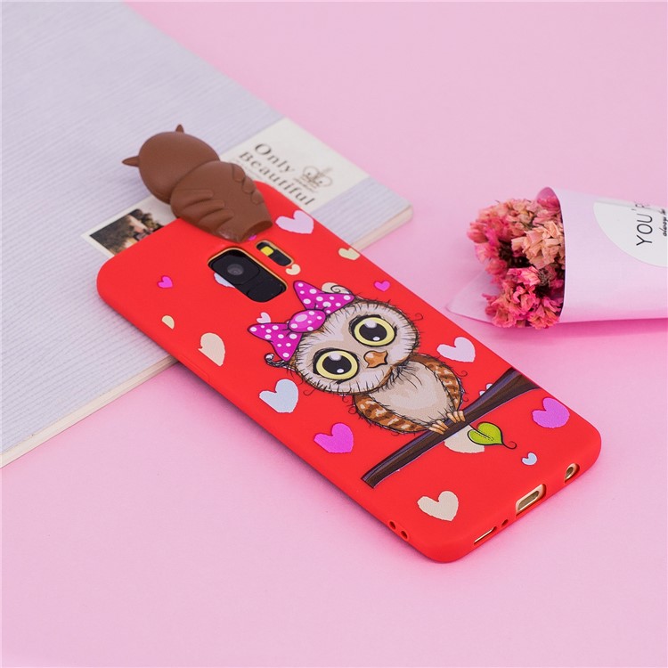 3D Cute Doll Pattern Printing TPU Phone Case for Samsung Galaxy S9 SM-G960 - Female Owl-8