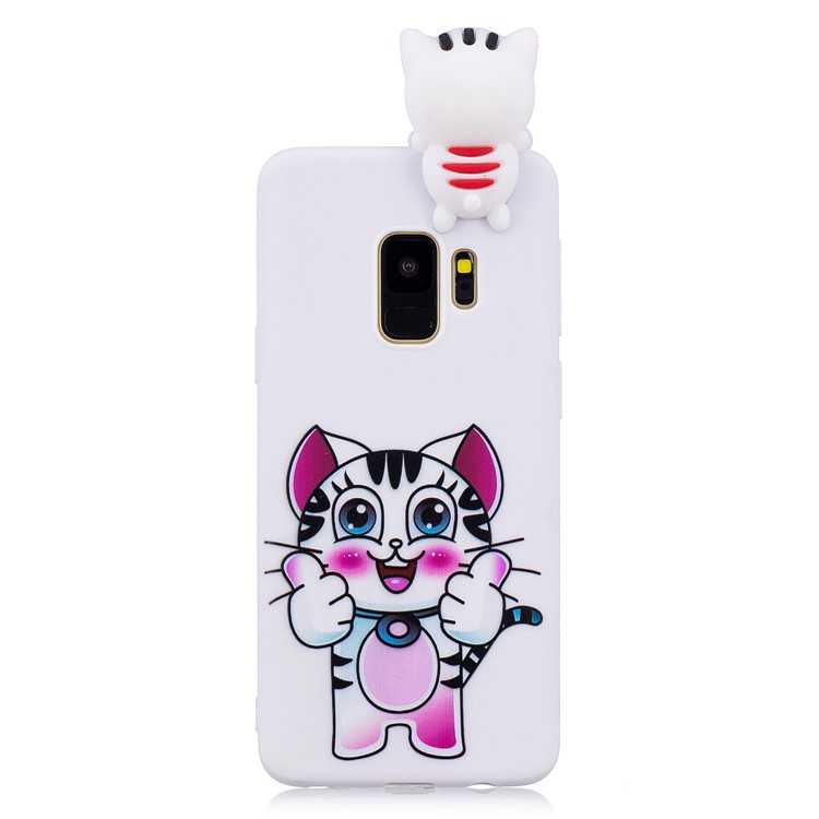 3D Cute Doll Pattern Printing TPU Case Cover for Samsung Galaxy S9 SM-G960 - Tiger-4