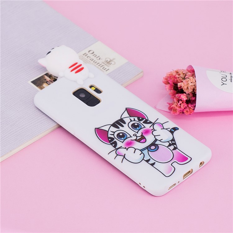 3D Cute Doll Pattern Printing TPU Case Cover for Samsung Galaxy S9 SM-G960 - Tiger-8