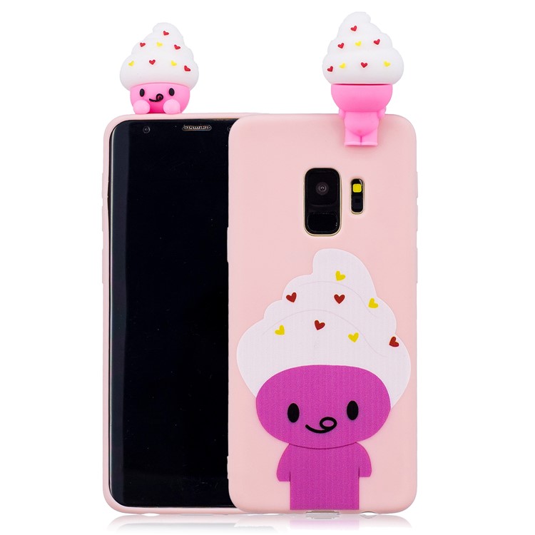 3D Cute Doll Pattern Printing TPU Cell Phone Case for Samsung Galaxy S9 SM-G960 - Cartoon Animal-1