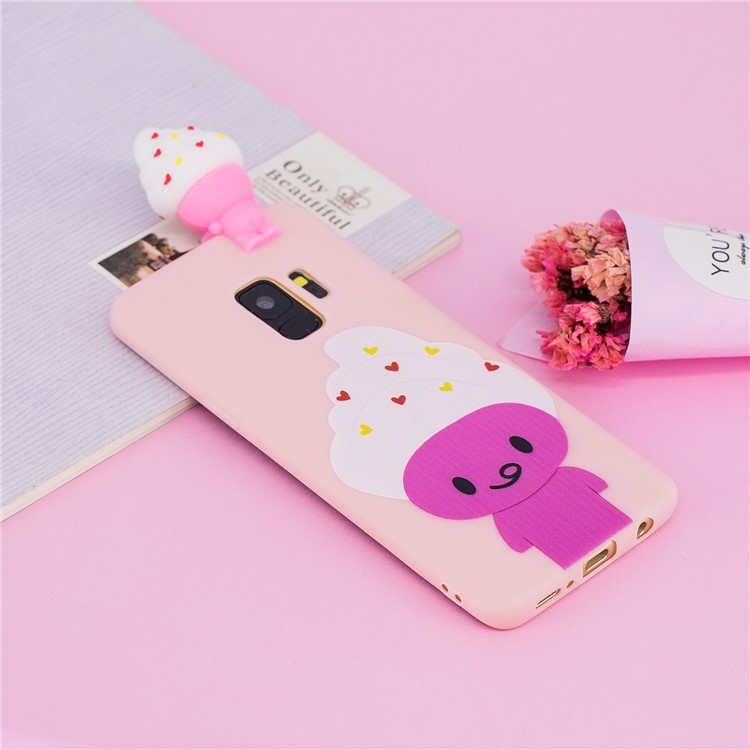 3D Cute Doll Pattern Printing TPU Cell Phone Case for Samsung Galaxy S9 SM-G960 - Cartoon Animal-8