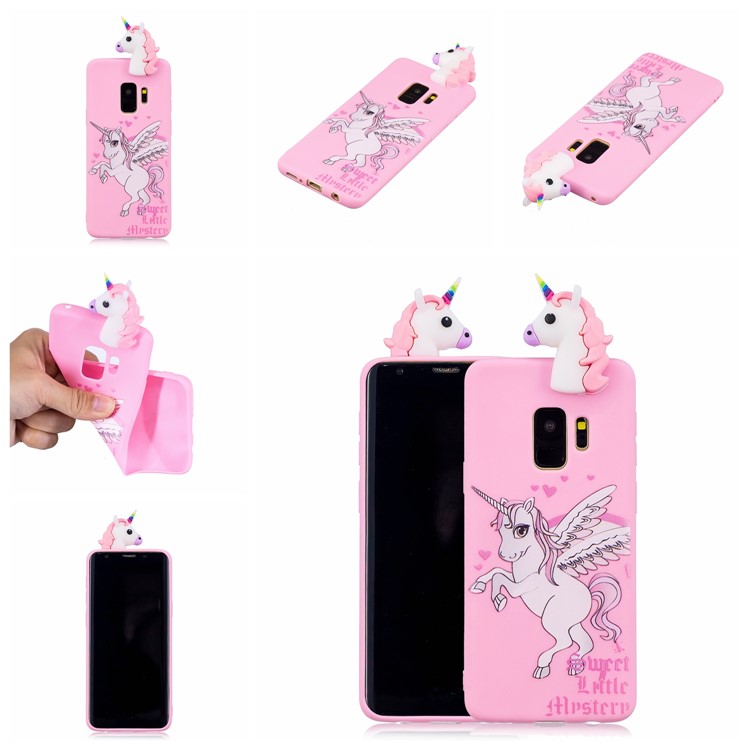 Puppendesign Der Netten Puppe 3D, Das TPU Für Samsung-Galaxie S9 SM-G960 Bedeckt - Einhorn-7